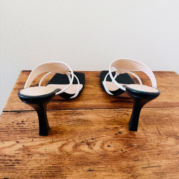 Torgeis Aconite Black & White Heeled Dress Sandals - Picture 7 of 7